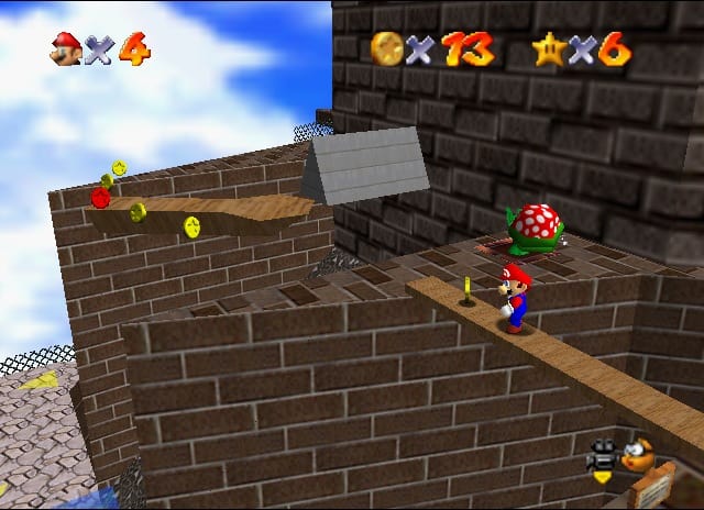 N64 Super Mario 64 whomp fortress | 吹著魔笛的浮士德