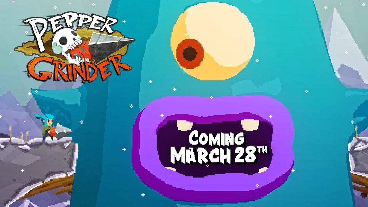 像素鑽探動作遊戲《電鑽少女 Pepper Grinder》 3/29上架PC、Nintendo Switch