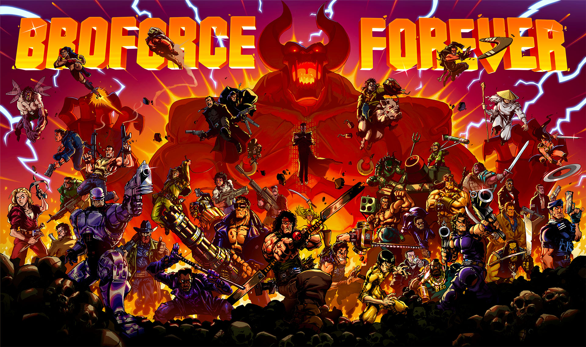 《Broforce》免費大改版今日來襲！「Broforce Forever」6個兄貴、4大挑戰等你玩